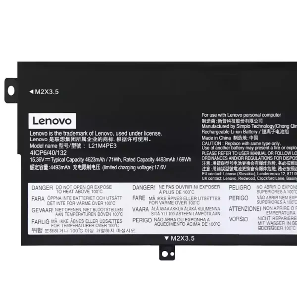 Neuer Akku für Lenovo L21M4PE3 L21L4PE3 – Bild 3