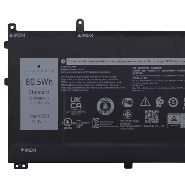 Neuer Akku für DELL VG661 V4N84,DELL Alienware x14 R1 R2 – Bild 3
