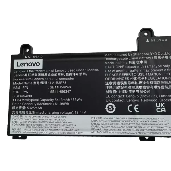 Neuer Akku für LENOVO L21B3P73 SB10W52010 5B10W51909 – Bild 3