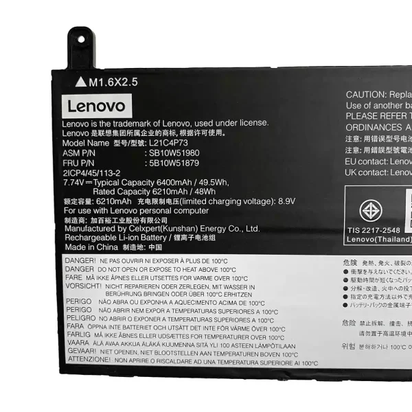 Neuer Akku für LENOVO L21M4P73 L21C4P73 – Bild 2