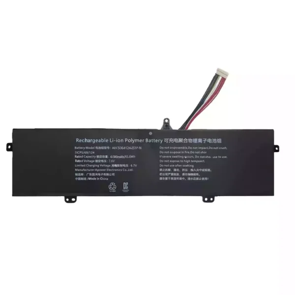 Neuer Akku für AEC5064124-2S1P-N