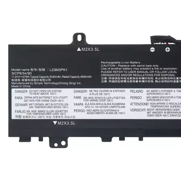 Neuer Akku für LENOVO L23M3PK1 L23X3PK1 L23B3PK1 L23D3PK1 L23C3PK1 – Bild 3