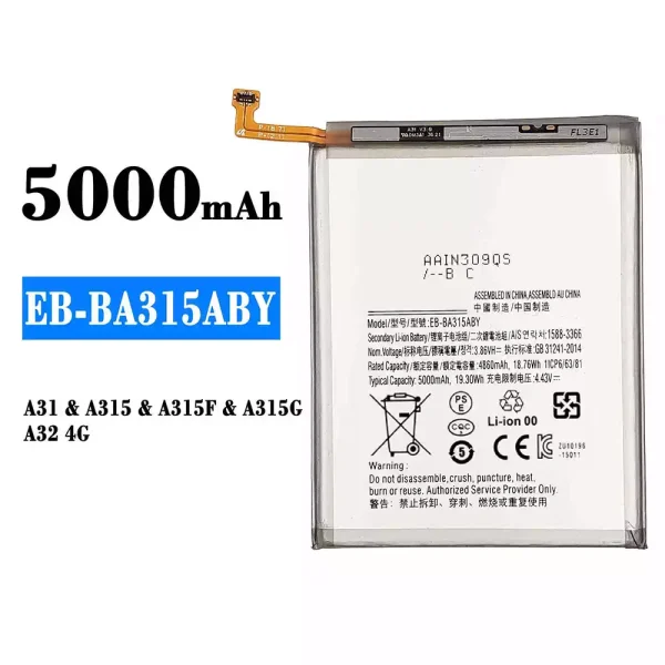Akku modell EB-BA315ABY für Samsung A31/A315/A315F/A315G/A32 4G