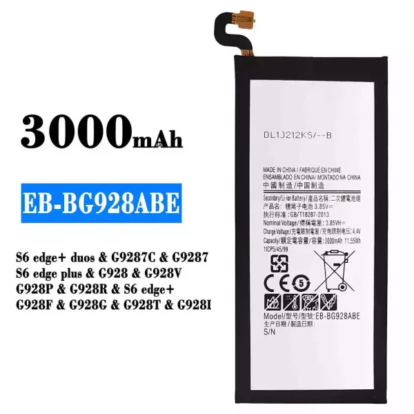 Akku modell EB-BG928ABE für Samsung S6 edge+ duos/S6 edge plus/S6 edge+