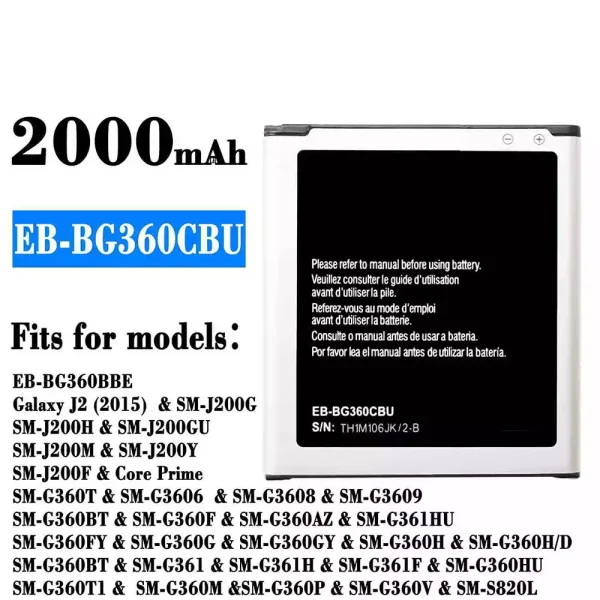 Akku modell EB-BG360CBU für Samsung Galaxy J2 (2015)