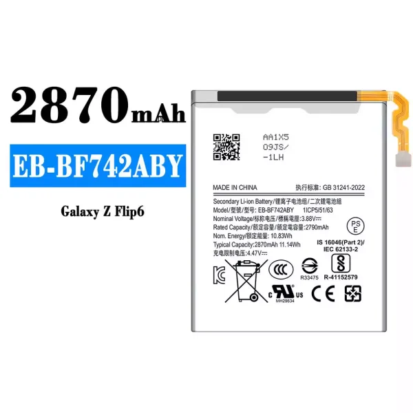 Akku modell EB-BF742ABY für Samsung Galaxy Z Flip 6