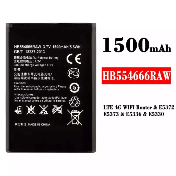 Akku modell HB554666RAW für HUAWEI LTE 4G WIFI Router / E5372 / E5373 / E5336 / E5330