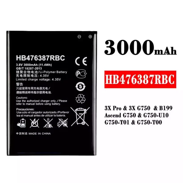 Akku modell HB476387RBC für HUAWEI 3X Pro