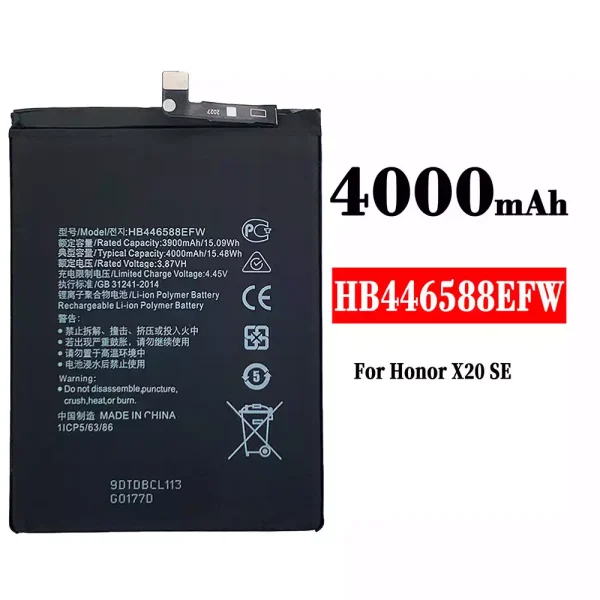 Akku modell HB446588EFW für HUAWEI Honor X20 SE