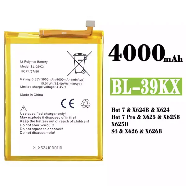 Akku modell BL-39KX für Infinix Hot 7 / Hot 7 Pro
