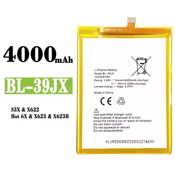 Akku modell BL-39JX für Infinix Hot 6X