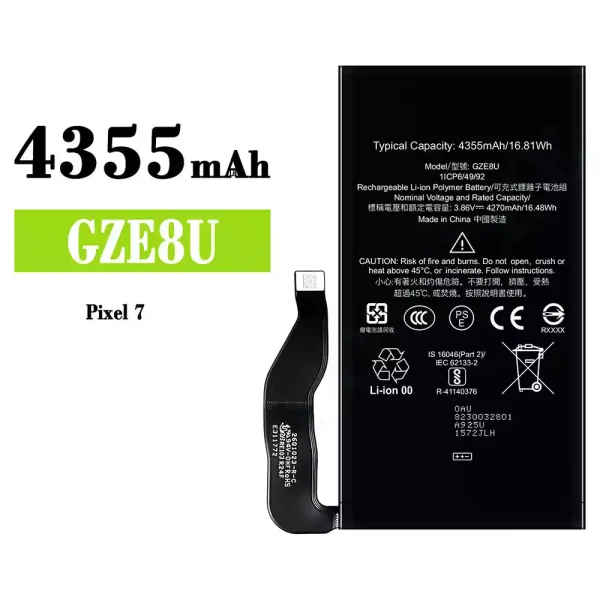 Akku modell GZE8U für Google Pixel 7