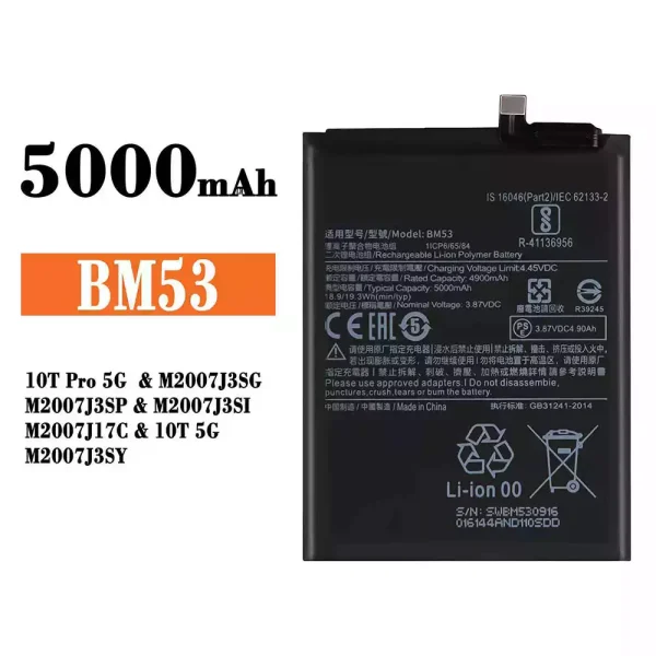 Akku modell BM53 für Xiaomi 10T,10T Pro