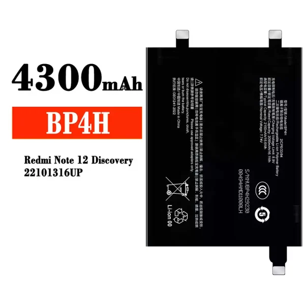 Akku modell BP4H für Xiaomi Redmi Note 12