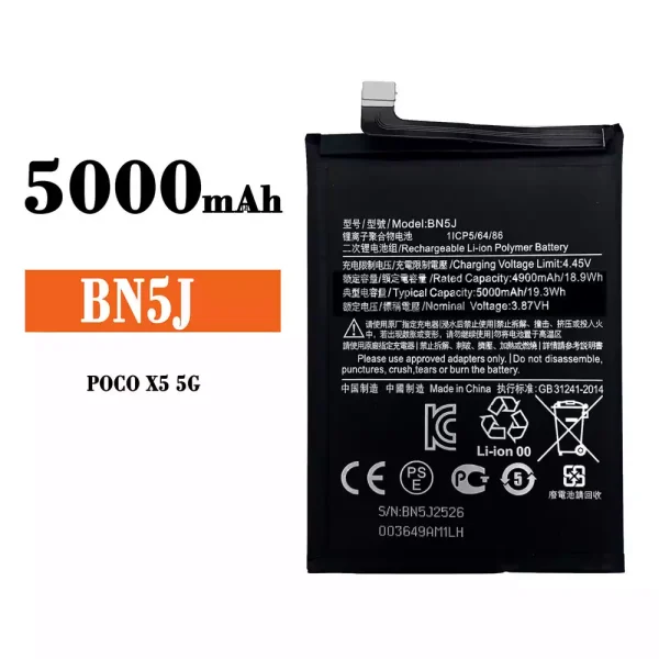 Akku modell BN5J für Xiaomi POCO X5 5G