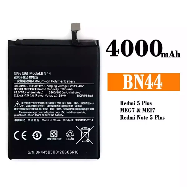 Akku modell BN44 für Xiaomi Redmi 5 Plus / Redmi Note 5 Plus
