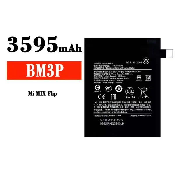 Akku modell BM3P für Xiaomi Mi MIX Flip