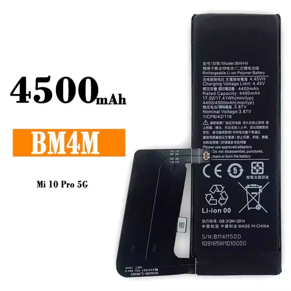 Akku modell BM4M für Xiaomi Mi 10 Pro