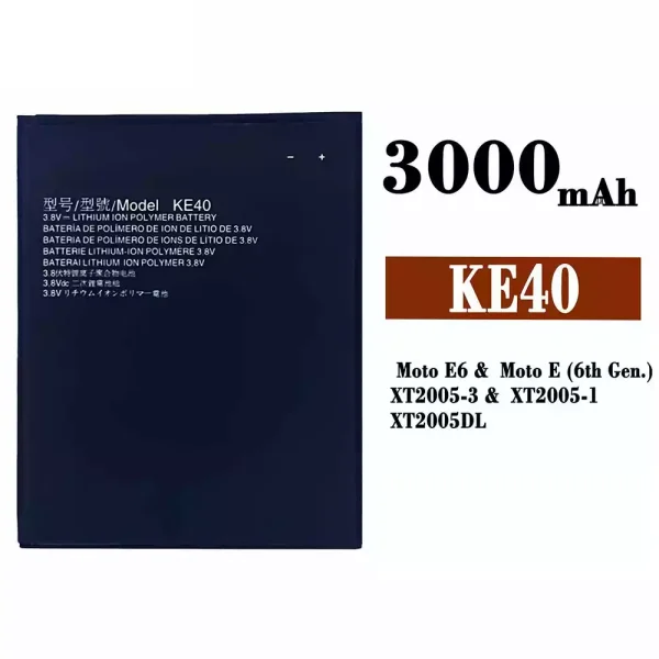 Akku modell KE40 für Motorola Moto E6 / Moto E (6th Gen)