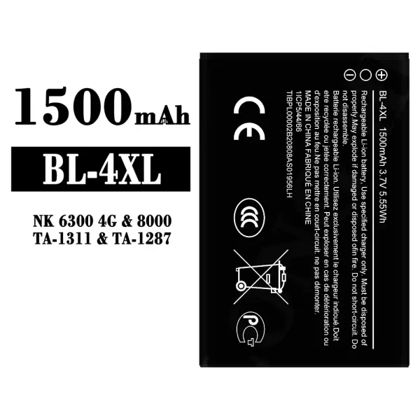 Akku modell BL-4XL für Nokia NK 6300 4G/8000