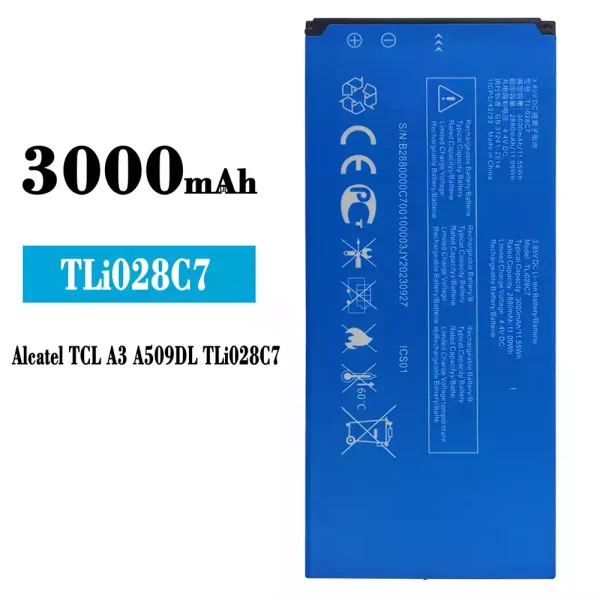Akku modell TLi028C7 für Alcatel TCL A3 A509DL