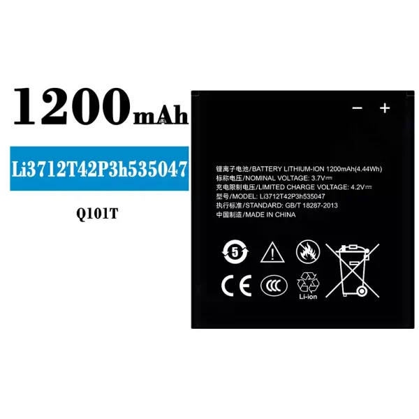 Akku modell Li3712T42P3h535047 für ZTE Q101T