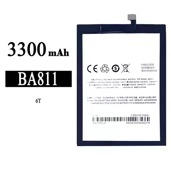 Akku modell BA811 für Meizu 6T