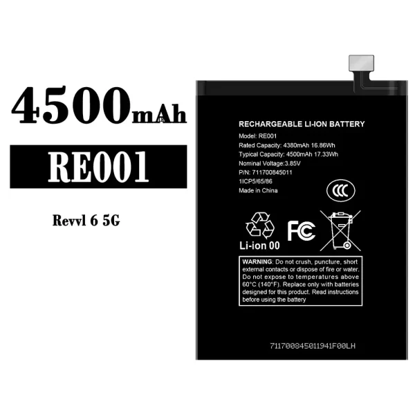 Akku modell RE001 für T-Mobile Revvl 6 5G
