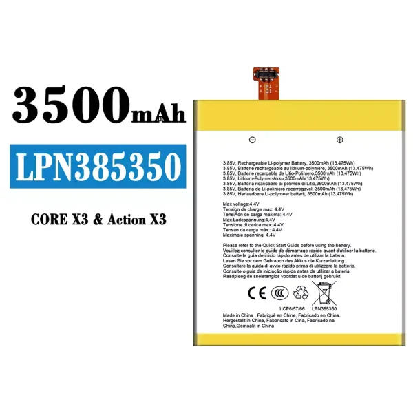 Akku modell LPN385350 für CROSSCALL CORE X3/Action X3