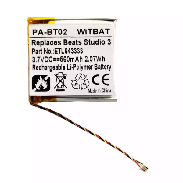 Akku für Kopfhörer Beats Solo AEC643333,ETL643333