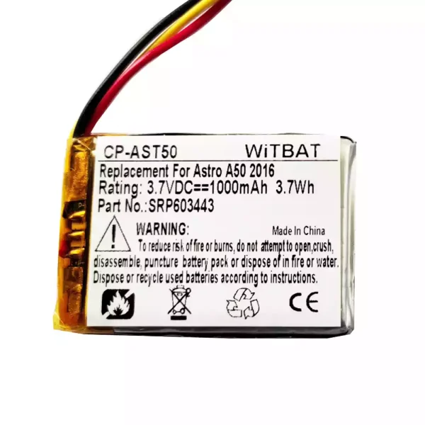Akku für Kopfhörer Astro A50,Astro A20,Astro A38,HyperX Cloud Core Wireless