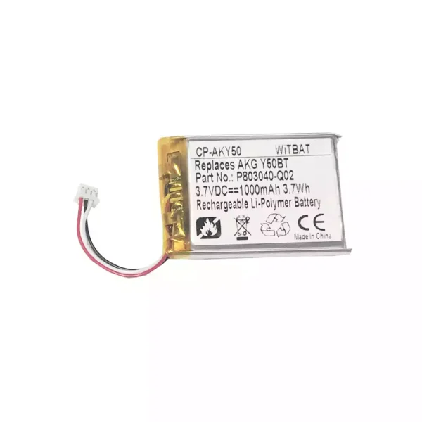 Akku für Kopfhörer AKG Y50BT,C50BT,P083040-Q02,USN-603048PCN-AK