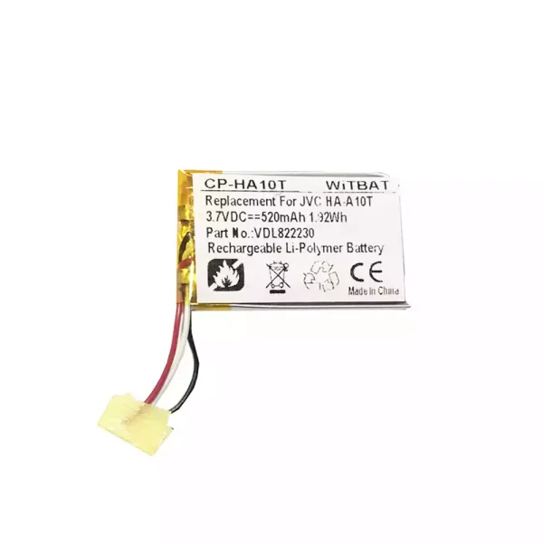 Akku für Kopfhörer JVC HA-A10T True Wireless Bluetooth Earphones Ladecase,VDL822230